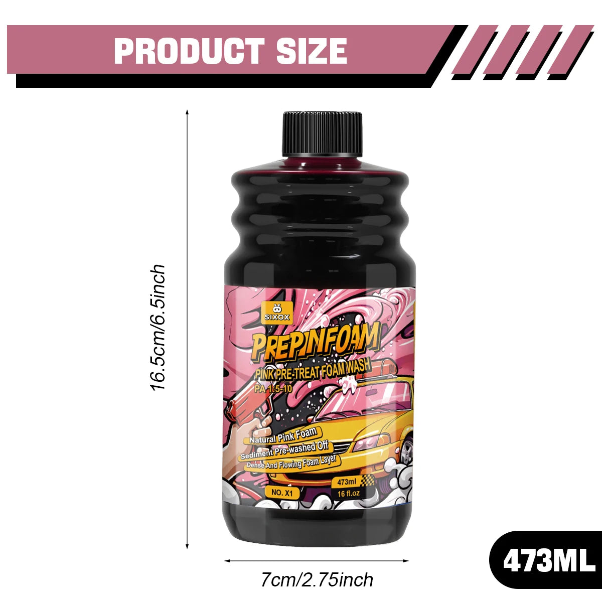 Shampoing moussant rose magique pour lavage de voiture