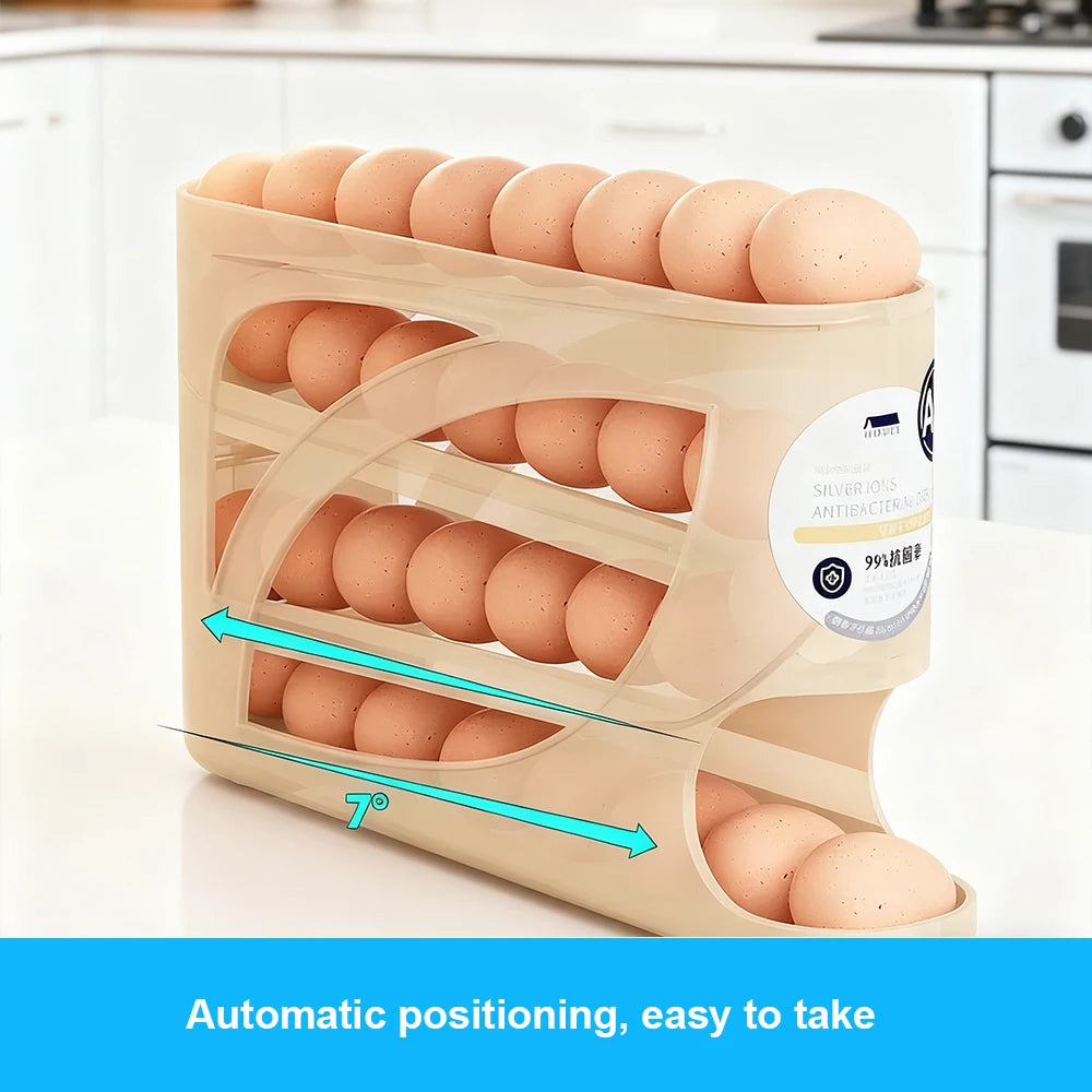 Rolling Slide Egg Storage Box Refrigerator Side