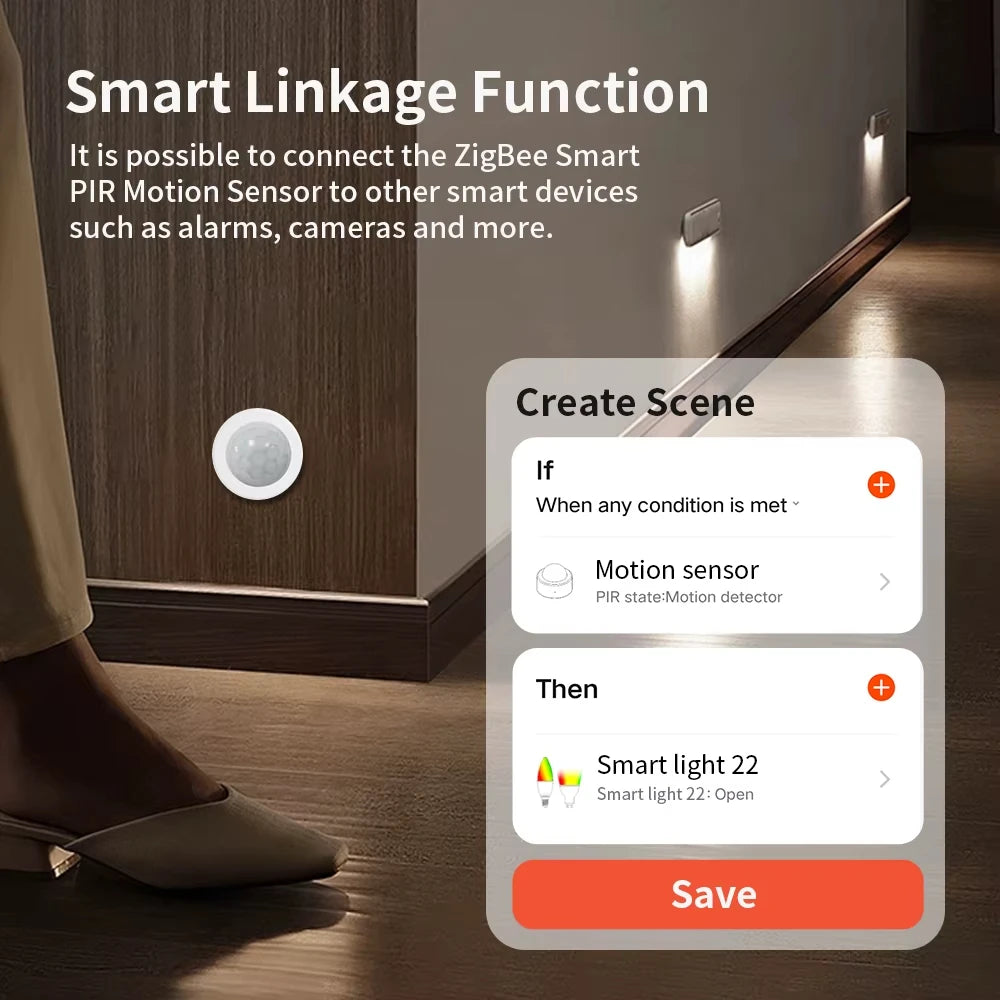 Zigbee3.0 Mini PIR Human Motion Sensor Wireless