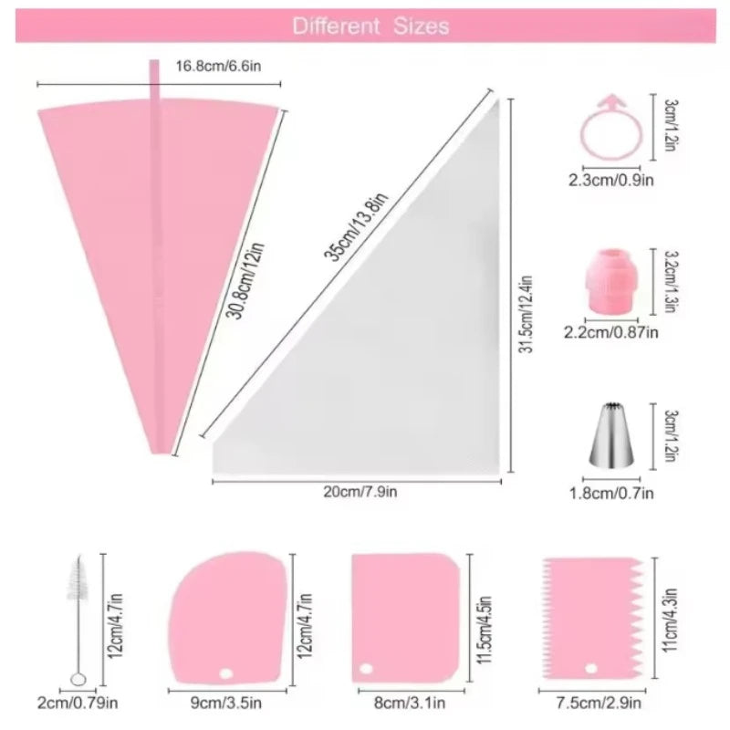 Silicone Piping Tip Set Cake Frosting Tips