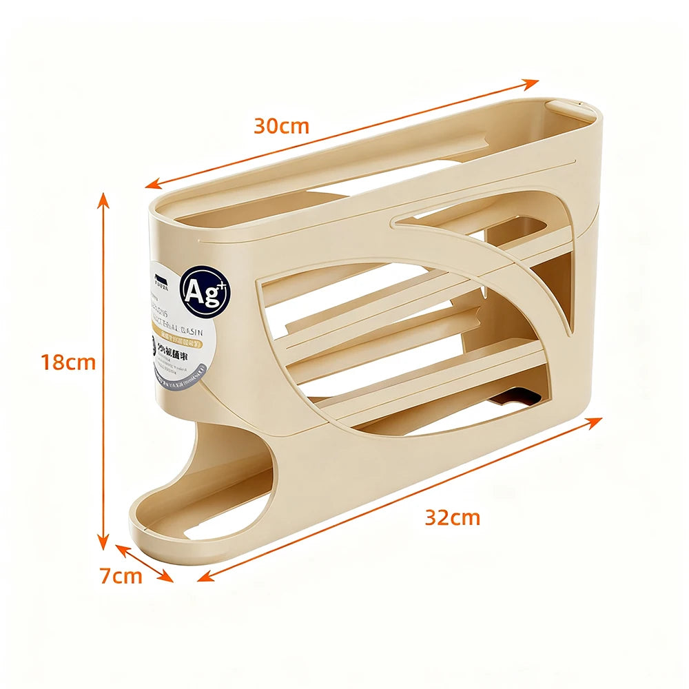 Rolling Slide Egg Storage Box Refrigerator Side