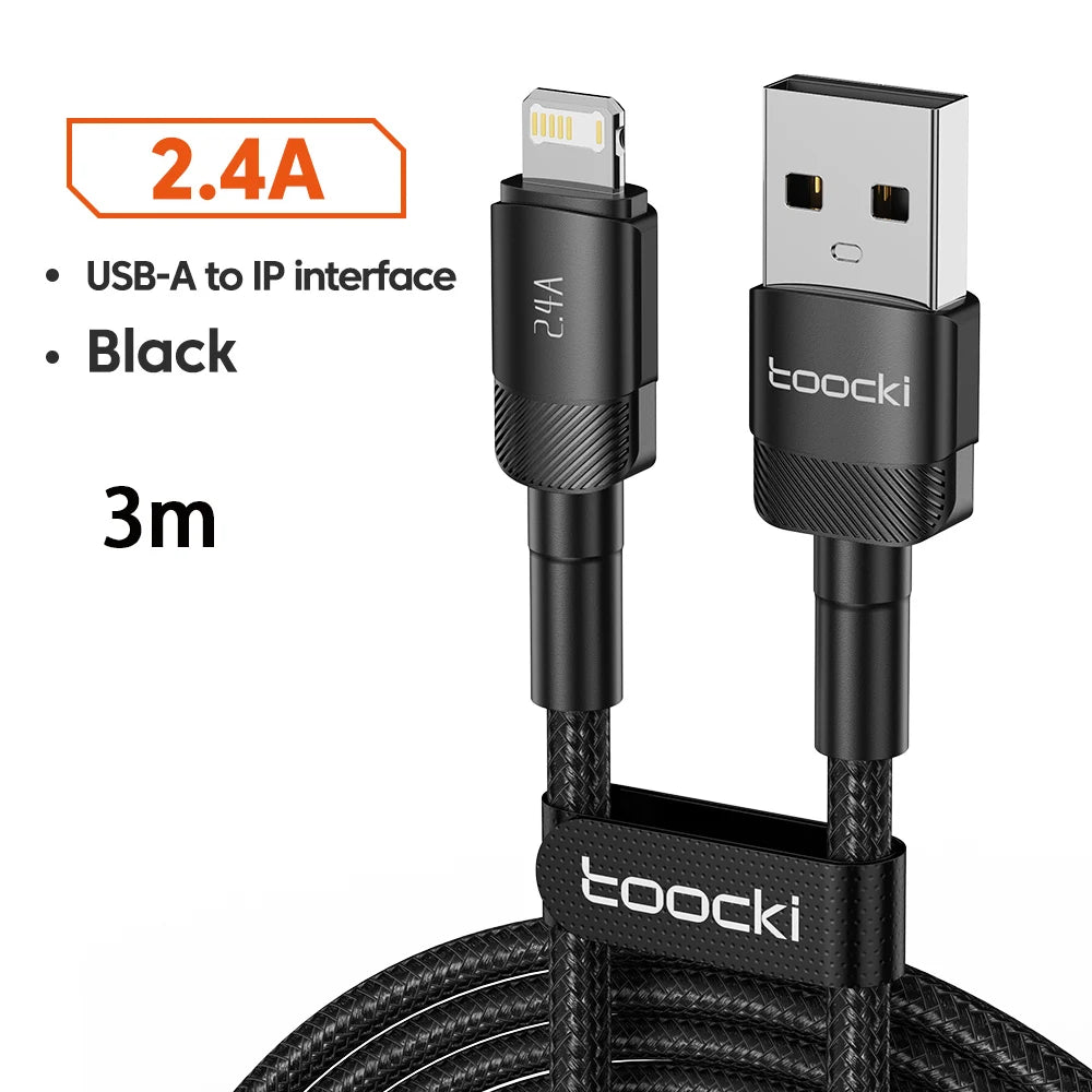 Toocki USB Cable For iPhone 14 13 12 Pro Max X XS