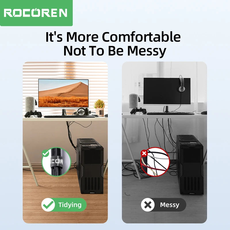 Rocoren Cable Organizer Wire Winder USB Cable