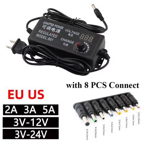 Adjustable Power Supply Adapter AC To DC 3V 12V