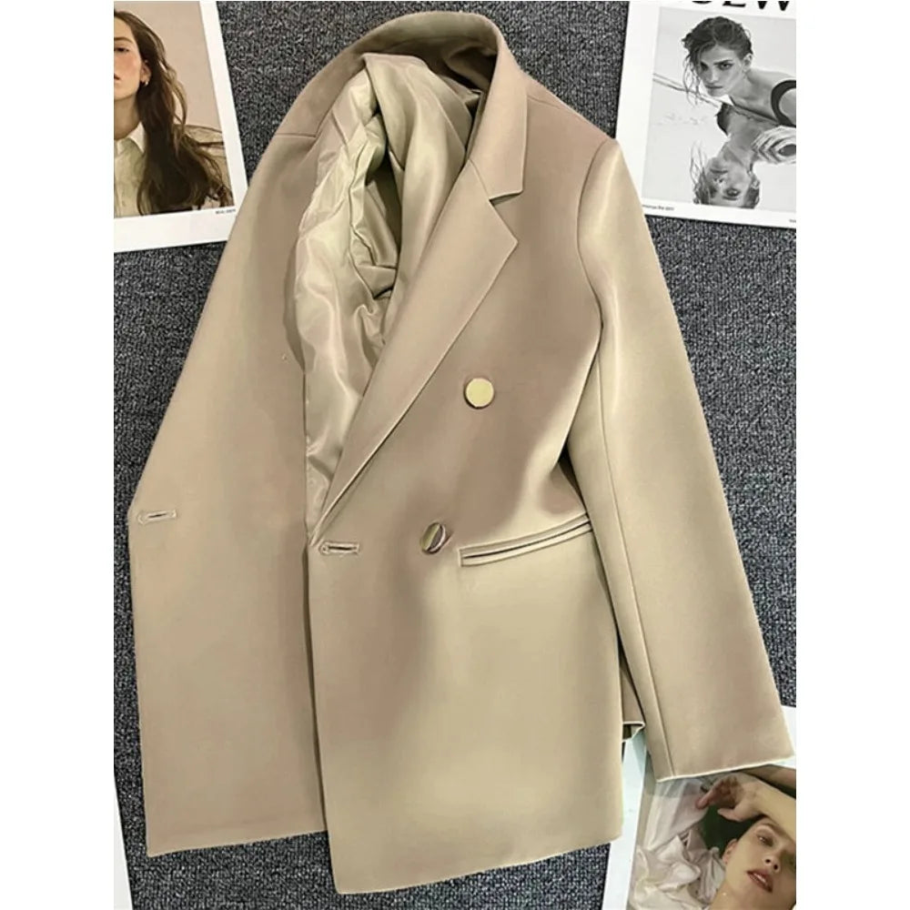 Women's Luxury Double Breasted Korean Blazer Coat