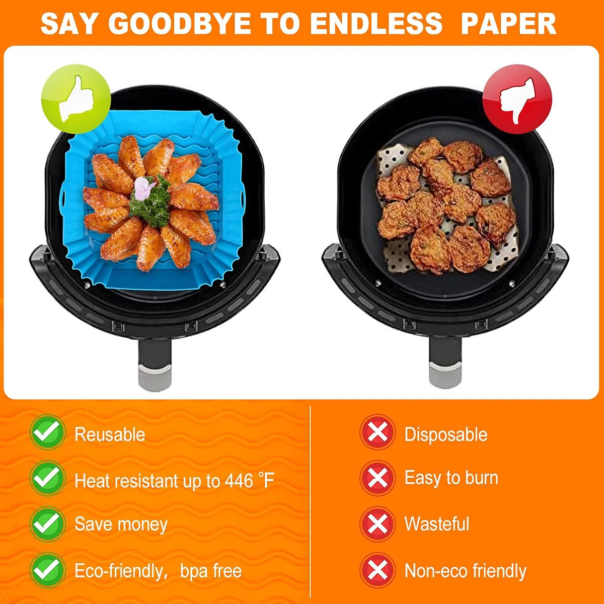 Moule en silicone pour friteuse à air, Panier de friteuse à air