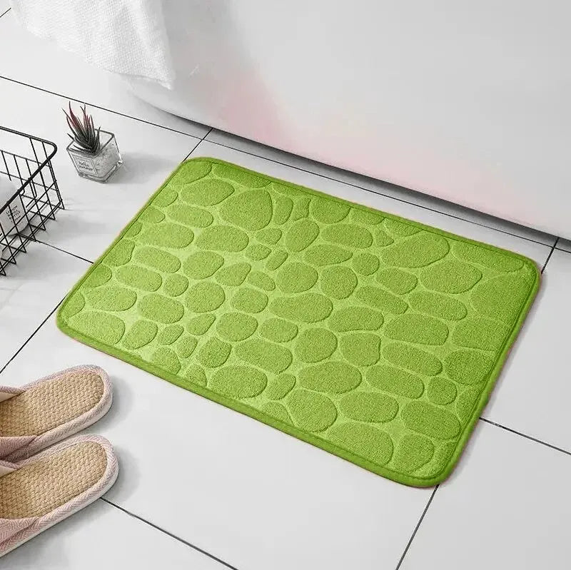 Tapis gaufré en fibre pour salle de bain et salon