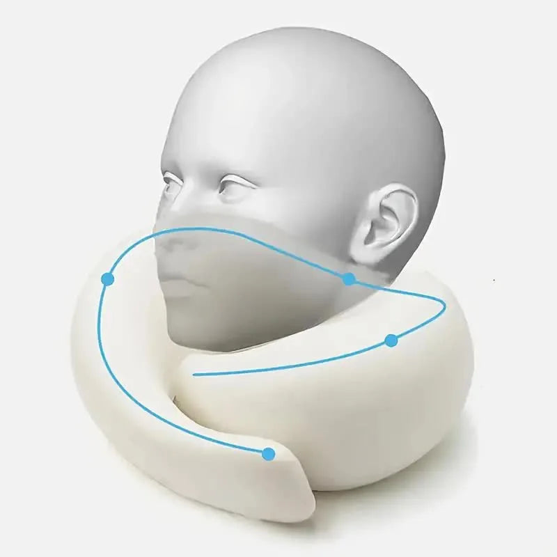 Oreiller de voyage cervical en mousse à mémoire de forme en U