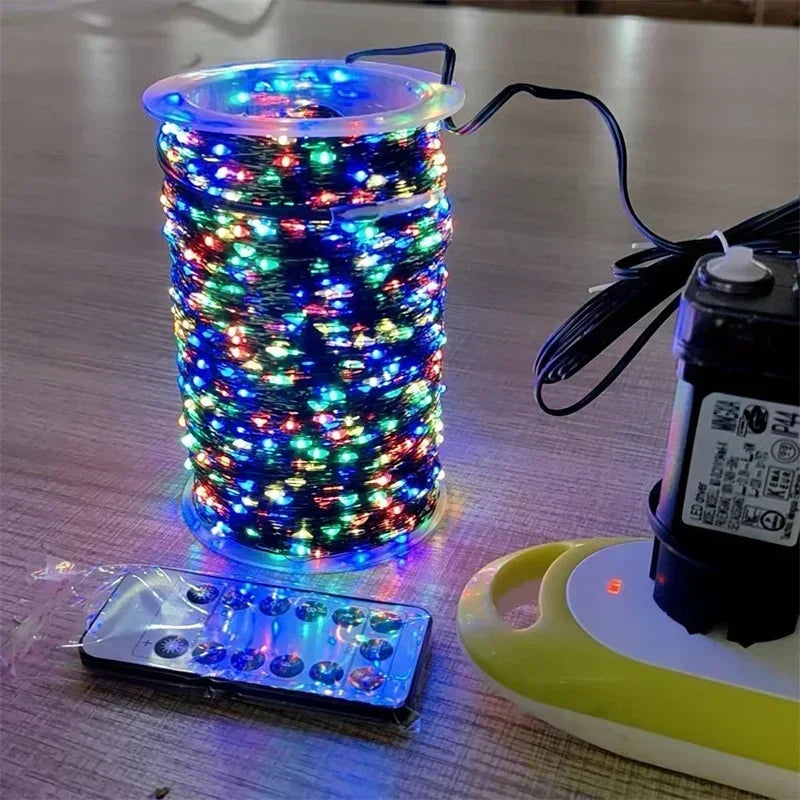 1000 LED Green Wire Led String Fairy Lights US/EU Plug