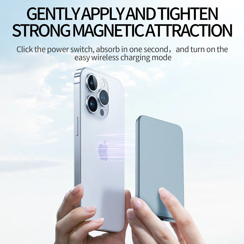 New Ultra thin Alloy Powerbank Magnetic Power