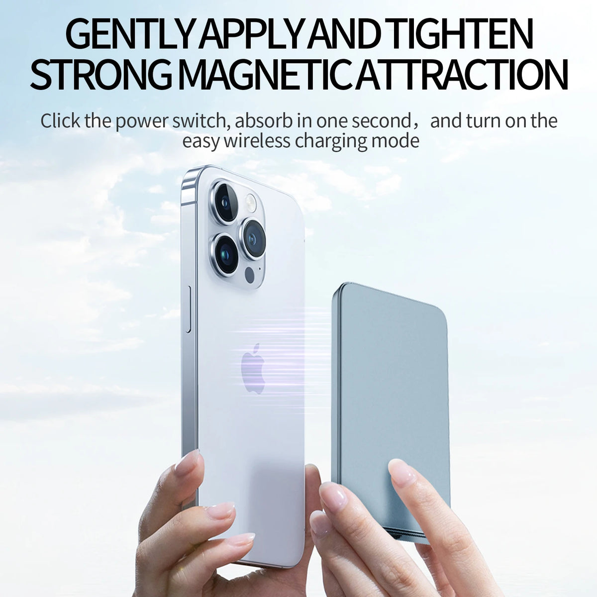 Nouvelle batterie externe magnétique ultra-fine en alliage