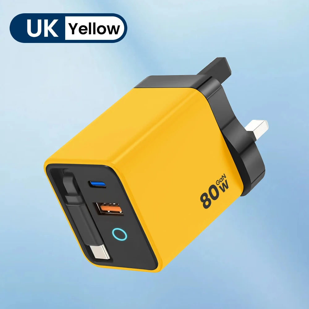 Elough 80W USB Type C Charger with Retractable