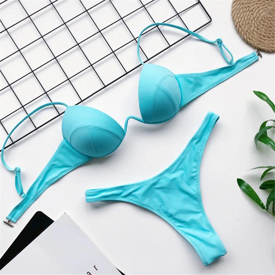 Women's Swimsuit Sexy V - Bra Underwired Swimwear