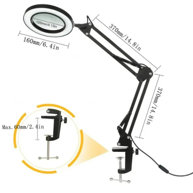 72LED 8X/10X NEW Illuminated Magnifier USB 3