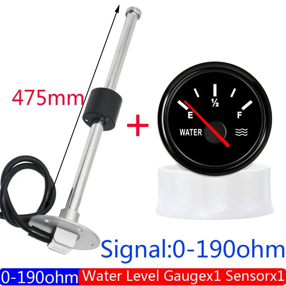 Capteur de niveau d'eau + indicateur de niveau d'eau de 52 mm pour réservoir