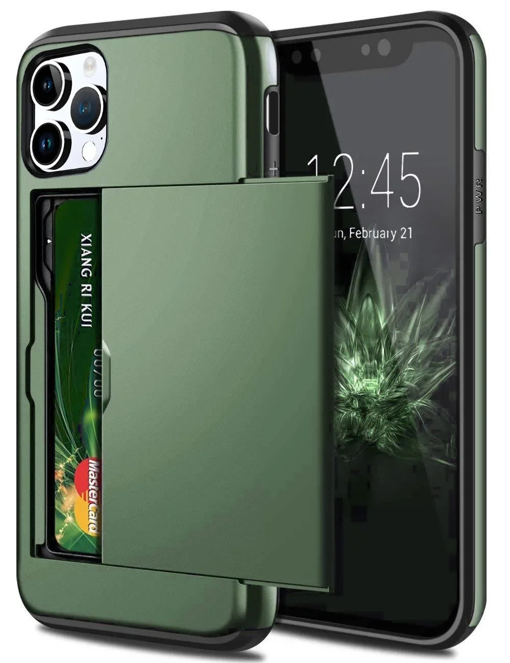 for iPhone 16 Pro Max 15 Case Slide Armor Wallet