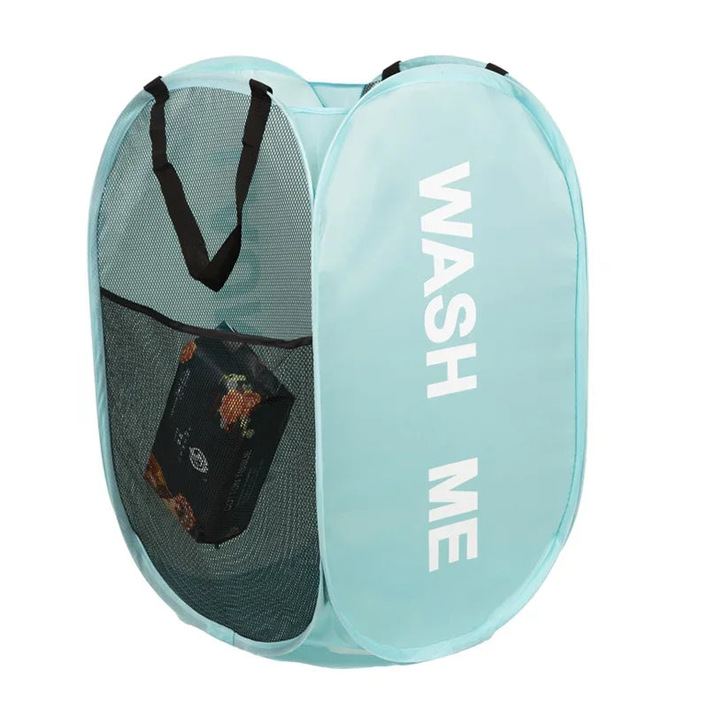 Portable Mesh Pop Up Laundry Hamper Wide Opening