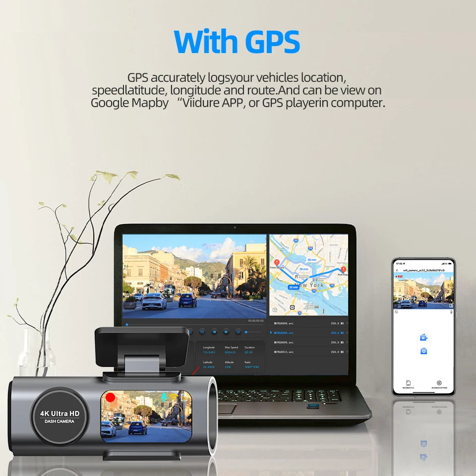 Dash Cam 4K UHD Recording Car Camera DVR Night