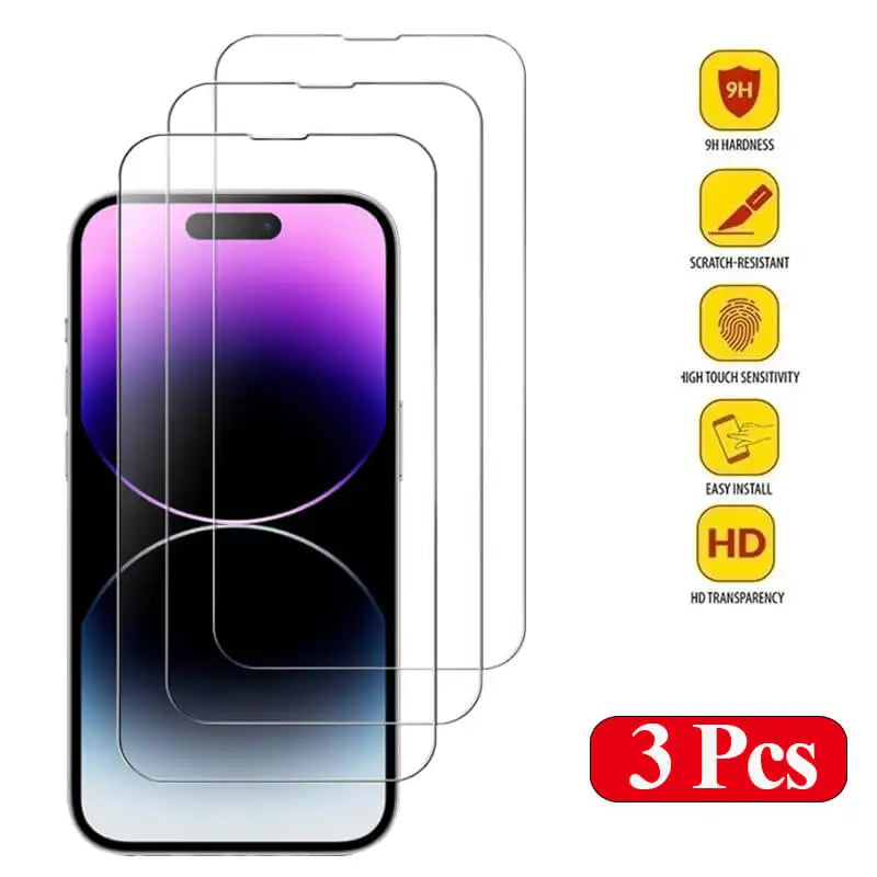 Tempered Glass for iPhone 14 Pro 15 16 17 13 12