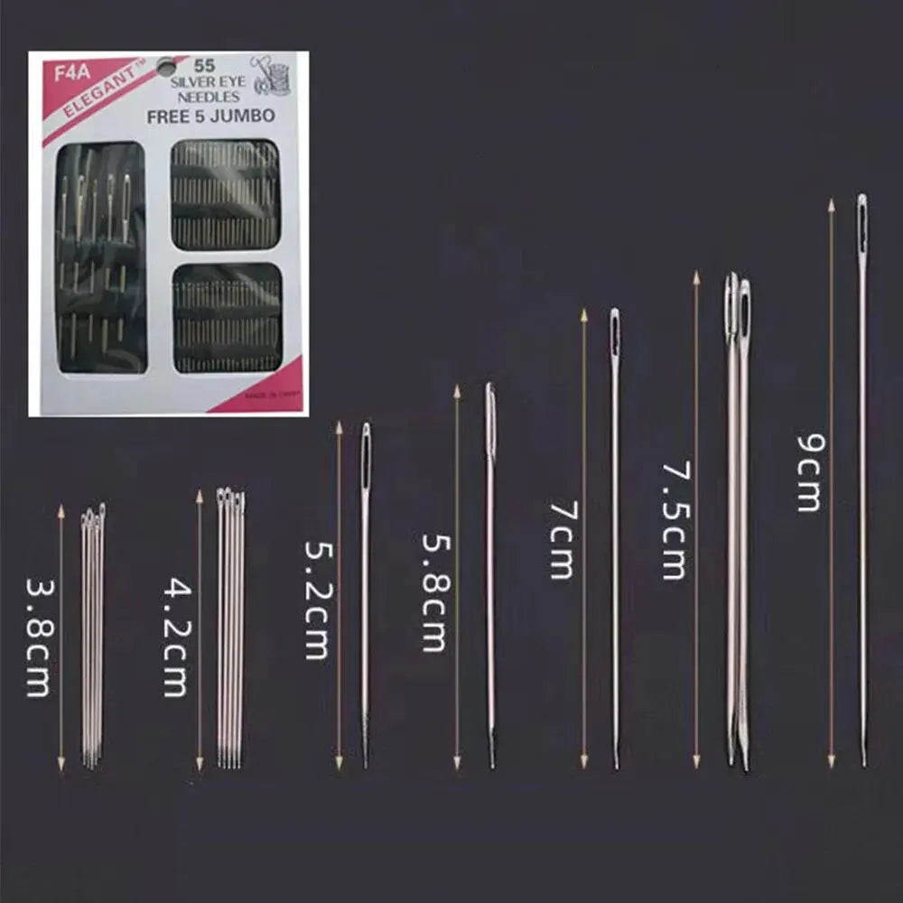Stainless Steel Big Eye Hand Sewing Needles