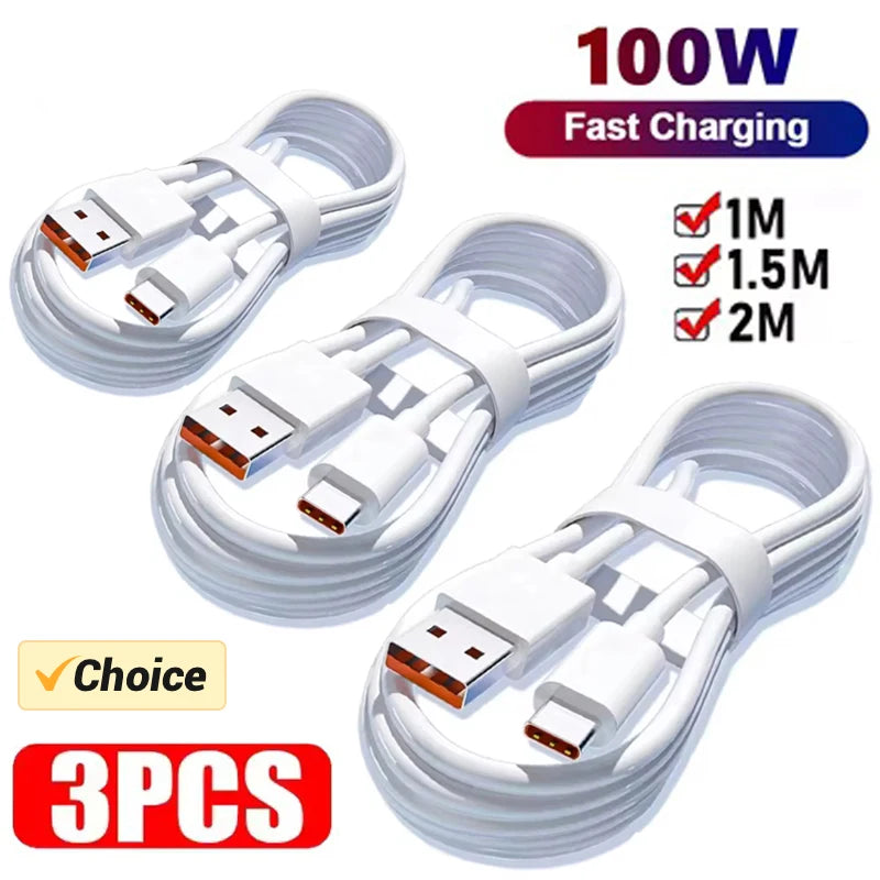 100W 6A Super Fast Charger Cable USB