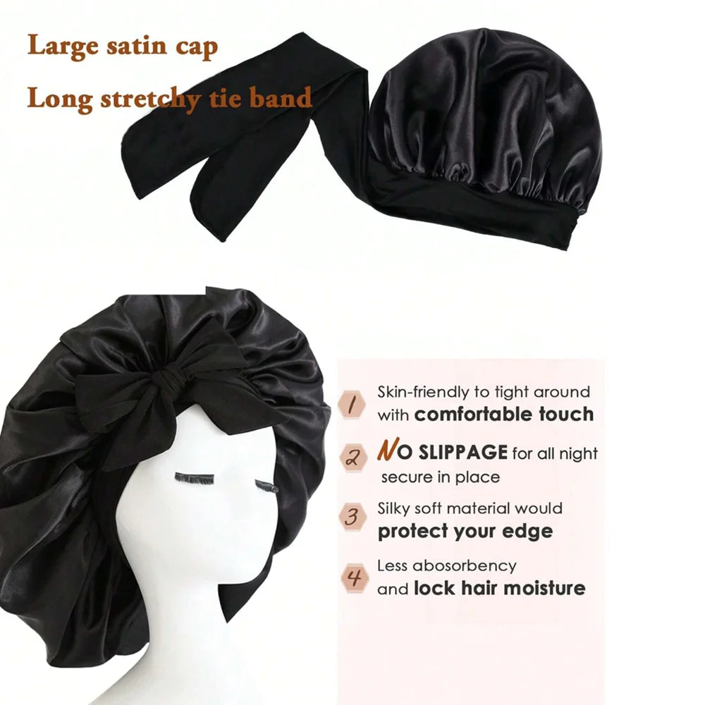 Satin Bonnet Silk Bonnet Adjustable Bonne