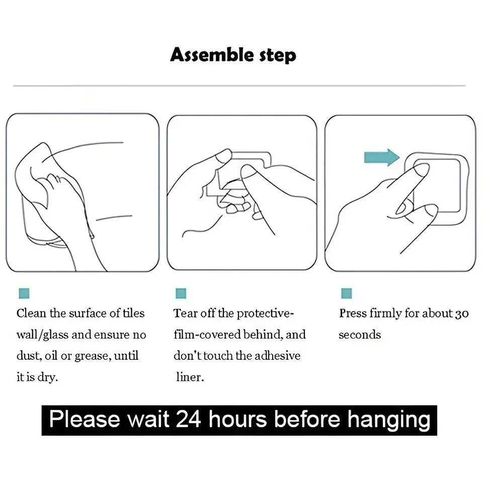 No Punching Self - Adhesive Stainless Steel Hook