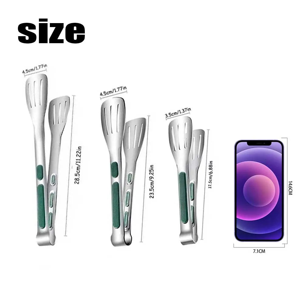 Non Slip Stainless Steel Food Tongs