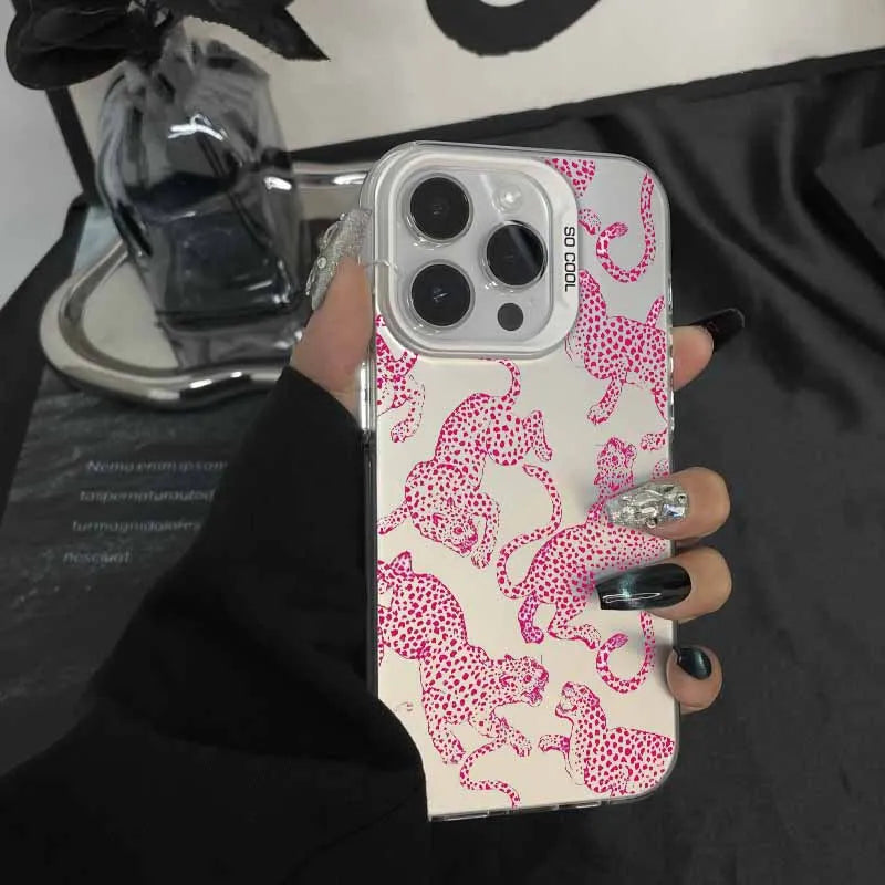 Cool Black And Pink Leopard Print Case For Honor