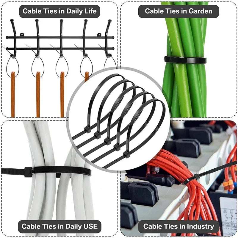 Nylon Cable Ties Self - Locking Cord