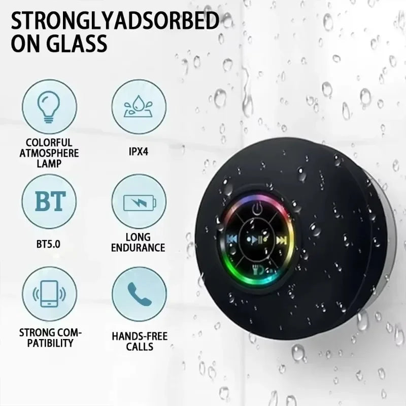 Mini Portable Bluetooth Audio IPX4 Waterproof Led