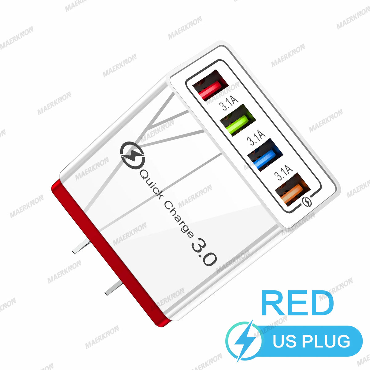 3A USB Charger 4 Ports USB Quick Charge 3.0 EU US