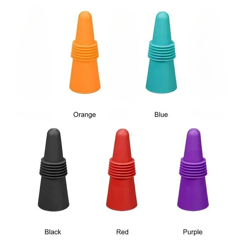 Lot de 1 bouchon de bouteille de vin et de boisson en silicone