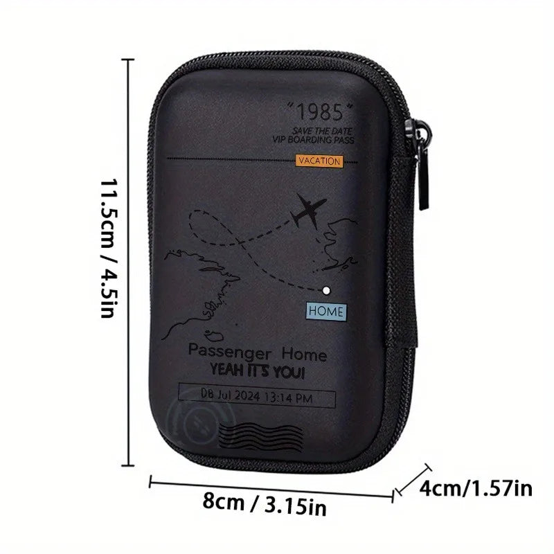 Airplane Route Print EVA Hard - edged Storage Bag