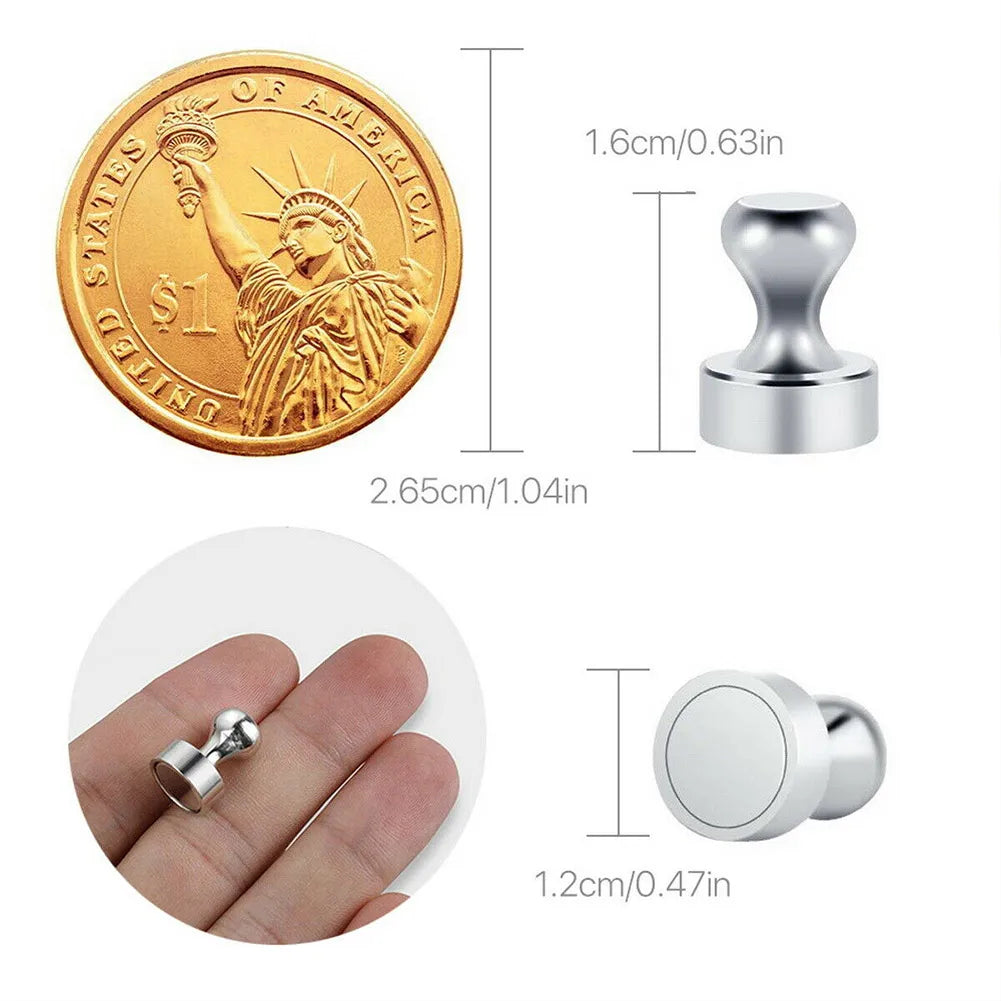 10/20x Magnetic Pins Neodymium Magnets Pin Board