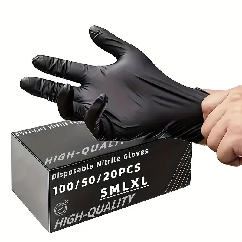 Black Nitrile Gloves Thickened