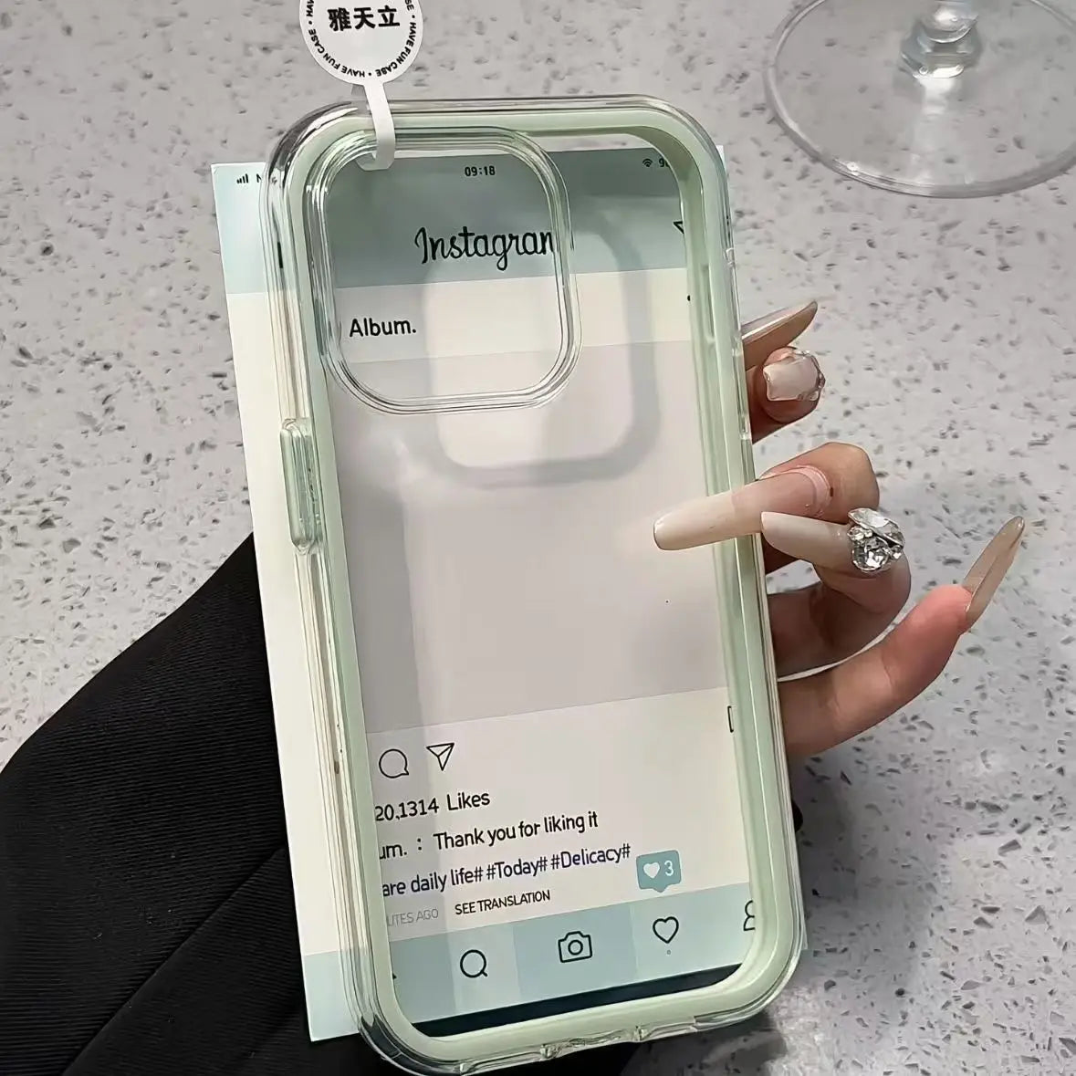 Luxury Candy Color Frame Clear Back Phone Case