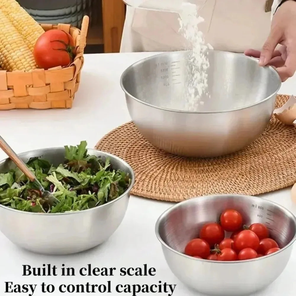 Large Capacity Stainless Steel Bowl Set