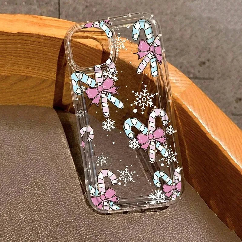Winter Christmas Graphic Print Clear Case
