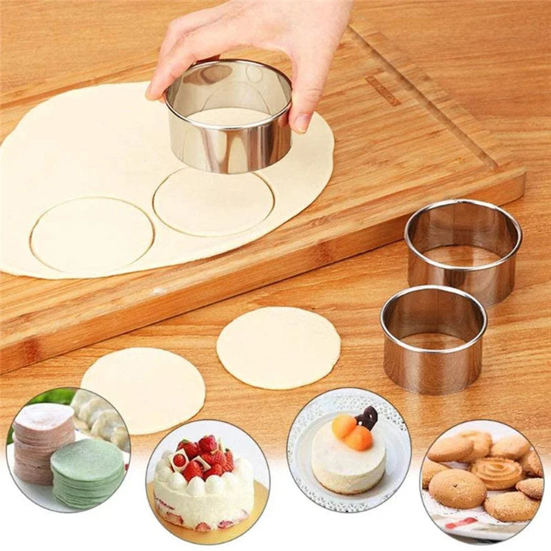 Moule rond en acier inoxydable pour biscuits et raviolis