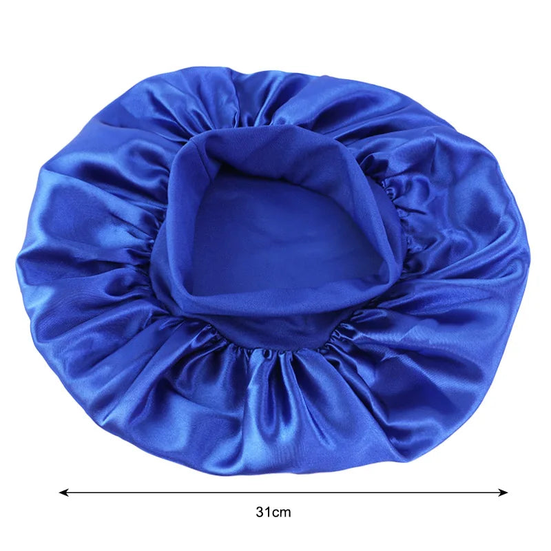 New Satin Wide Brim Nightcap Silky Bonnet Hair