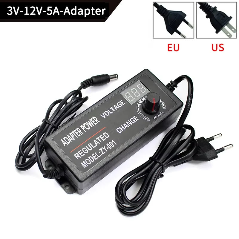 Adjustable Power Supply Adapter AC To DC 3V 12V