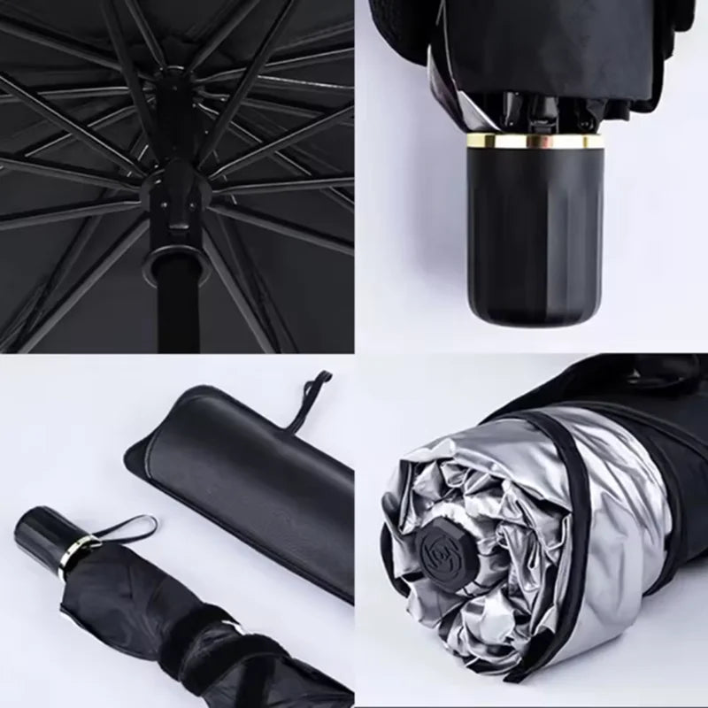 Pare-soleil de voiture pliable en forme de parapluie