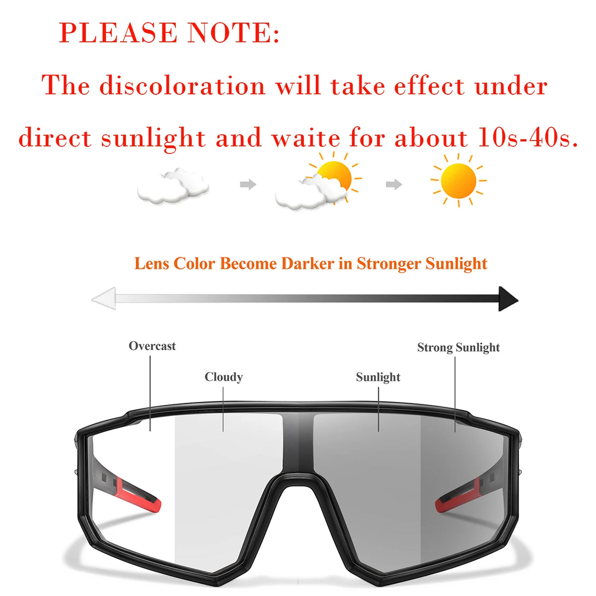 Fashion Brand Men Women Bicycle Photochromic