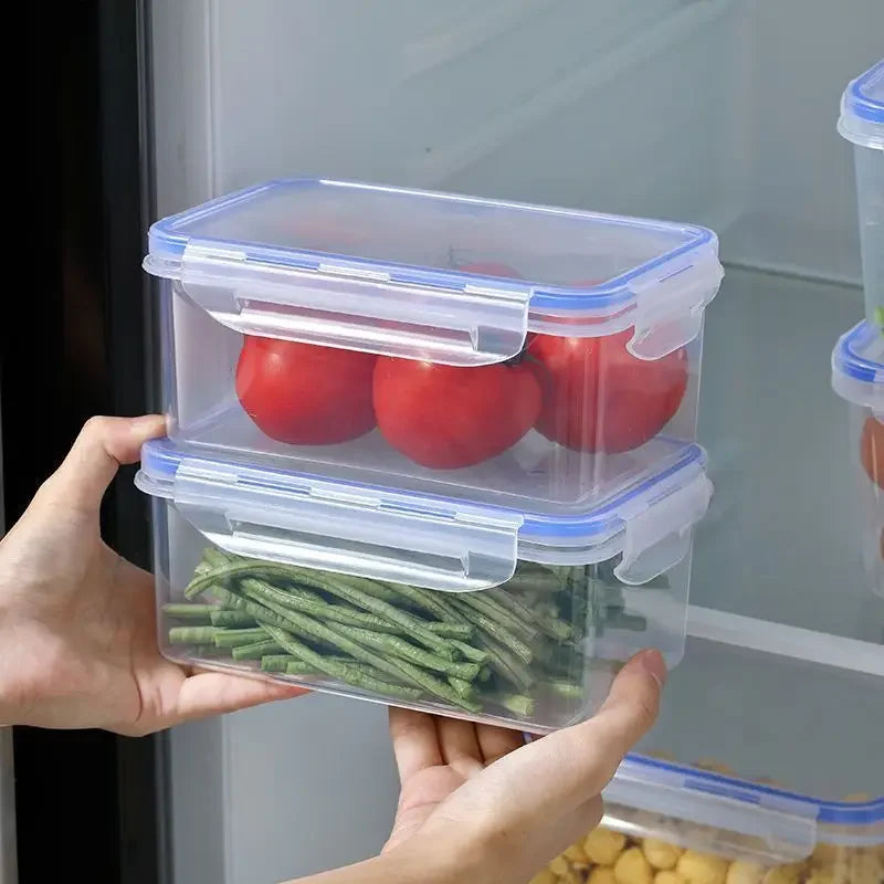 Sealed rectangular refrigerator storage box