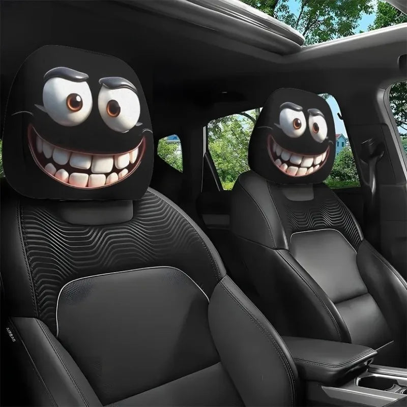 Taie d'oreiller de voiture imprimée visage d'Halloween