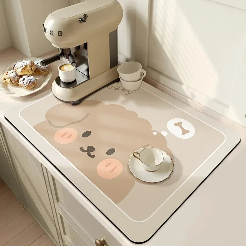 Large Kitchen Super Absorbent Mat Coffee Dish