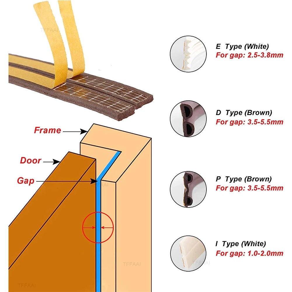5m/10m Weather Stripping Door Seal Strip Diep