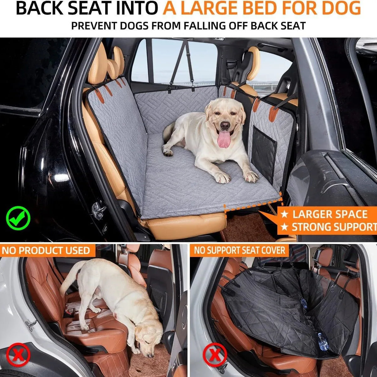 2024 New Design Large Pet Back Seat Extender Car