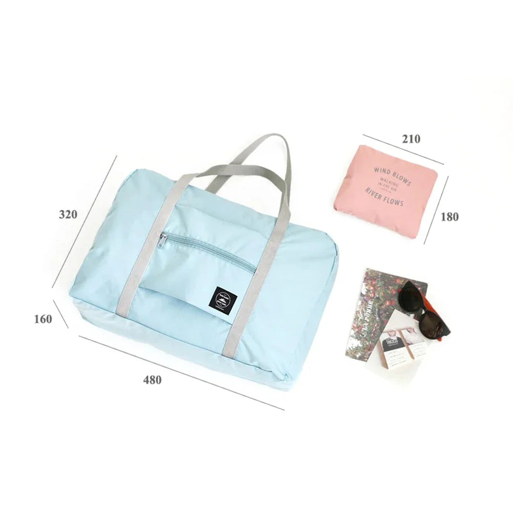 Solid Color Waterproof Folding Travel Bag